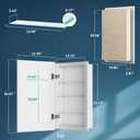 Houseables Medicine Cabinet No Mirror, Recessed, Hidden in Wall Niche, Without Mirror, Chalkboard, Concealed, Built in, Between Stud Shelf Insert, for Bathroom Storage, 14x24 Inch (17x27)