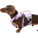 Huntboo Escape Proof Dog Harness, Escape Artist Harness, Reflective Dog Harness with Handle, Durable,Adjustable Vest for Small Medium Large Dogs Walking, Training, and Running Gear(Lavender Purple,S)