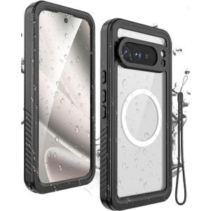 Miimall for Google Pixel 10 Pro XL Case Waterproof,12FT Military Drop Proof, IP68 Waterproof, 360Full Body Protection Shockproof Heavy Duty Protective Rugged Pixel 10 Pro XL Case Screen, Black
