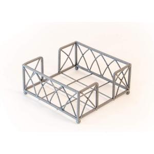 Boston International BID211 Arch Design Cocktail Napkin Holder Caddy, 5.5 x 5.5-Inches, Pewter