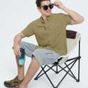 TACVASEN Mens Short Sleeve Sun Protection Shirt UPF 50+ Quick Dry Fishing Cooling UV Shirts Outdoor Tactical Hiking Shirts (Beige, XXL)