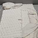 Greenstell Laundry Hamper with lid, No Install Needed, 110L Wicker Laundry Baskets Foldable 2 Removable Liner Bags, 2 Section Clothes Hamper Handwoven Rattan Laundry Basket with Handles, White