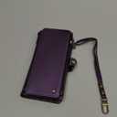 Defencase Compatible with Samsung Galaxy S23 Ultra Case Wallet with RFID Blocking Card Holder for Women Men, PU Leather Magnetic Snap Flip Zipper Strap Phone Case Fit for Galaxy S23 Ultra 5G, Purple