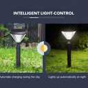 Solar Powered Outdoor Path Light, Warm White Light 3000K, Auto ON/Off, Adjustable Height 27in/19in (70cm/50cm), IP65 Waterproof for Garden, Yard & Driveway, Die-Casting Aluminium, 1 Pack.