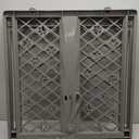 MYPET North States Paws Portable Pet Gate: 26-40" Wide. Pressure Mount. No Tools Needed. Made in USA, 23" Tall, Expandable, Durable Dog Gates for Doorways, Fieldstone Gray