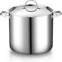Cooks Standard 18/10 Stainless Steel Stockpot 16-Quart, Classic Deep Cooking Pot Canning Cookware with Stainless Steel Lid, Silver