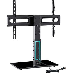 WALI TV Stand with Power Outlet, Universal TV Mount Stand for 32-70 inch TVs, 6 Height Adjustable and 70 Swivel TV Mount Stand Holds up to 88lbs, Max VESA 600x400mm(TVDVD-5P)