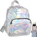 Chic Holographic Backpack Cute Hologram Shoulder Bag Satchel Christmas Birthday Valentine's Day for Women
