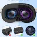 Facial Interface & Face Pad Cushion Compatible with Meta/Oculus Quest 3 Accessories, Replacement PU Leather Foam Cushion, Anti-Sweat, Anti-Leakage Silicone Face Cover, Not Fit Quest 3S