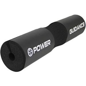 POWER GUIDANCE Barbell Squat Pad - Neck & Shoulder Protective Pad - Great for Squats, Lunges, Hip Thrusts, Weight Lifting & More - Fit Standard and Olympic Bars Perfectly (Black)