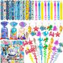 CZWXOXO 110Pcs Under the Sea Party Favors, Ocean Party Favors, Cute Sea Animal Party Supplies, Ocean Themed Gifts Pinata for Birthday Party Ocean Themed Classroom Rewards