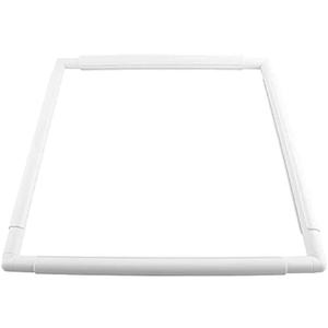 Metuynm Large Square Embroidery Hoop, 17inch Plastic Cross Stitch Frame Clip White DIY Sewing Tools Hoops Craft Embroidery Snap Frame Hoop for Cross Stitching Quilting, Needlepoint, Silk-Painting