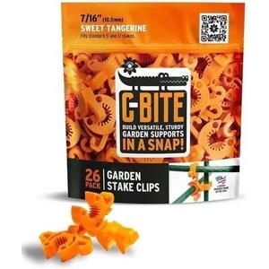 Plant Support Clips for Trellis, Garden Stakes, Wire Fence, Climbing Plants, Indoor Gardening, Hydroponics Systems, and Vines | Durable Gardening Clips (Tangerine Orange - 26 Pack)