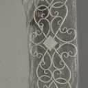 Sintosin White Flower Scroll Metal Wall Art Decor 32" x 13", Hanging Vintage Large Floral Wrought Iron Wall Decor, Farmhouse Wall Sculptures Decorations for Living Room Bedroom Indoor Outdoor