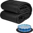 Abimars Thicker 15' Round Pool Liner Pad for Above Ground Swimming Pools, Black Pool Mats for Pool Bottom, Seamless Comfort, Double Density Puncture Resistant