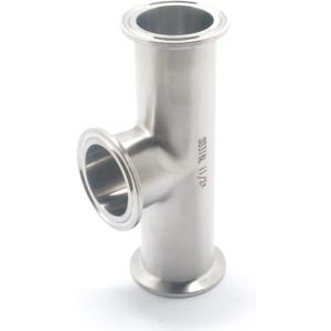 QiiMii Tri Clamp 1.5" instrument Tee Tri Clover Tee Fittings 3 Way Stainless Steel SS316L,38mm Pipe OD(1.5 Inch),Used In Pharmacy