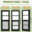 2 Pack Shed Windows, 10"x 18" Black Sliding Window Suitable for Chicken Coop, shed, Household, Barn - Transom Window with Tempered Glass and Fiberglass Screen (BK,10''x 18'')