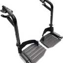 Wheelchair Swing Away footrests,Economy Footrest for Standard Wheelchairs and Transport Chair, Composite Footplates and Heel Loops,Universal Swing-Away Footrests, Same Function as T93.(1 Pr, Black)