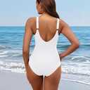 Holipick Women Tummy Control One Piece Swimsuit - Push Up Bathing Suit Full Coverage Slimming Swimwear (S)