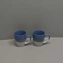 Bosmarlin Large Ceramic Coffee Mug Set of 2, Stoneware Jumbo Latte Mugs for Office and Home, 16 Oz, Dishwasher and Microwave Safe(Blue, 2)
