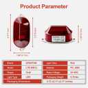 DC24V Strobe Siren Industrial Warning Light with Red LED and 105dB Buzzer, Ultra-Bright Signal Flashing Alarm Light for Safety and Alert, Oval