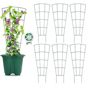 6-Pack Indoor Plant Trellis - 24 Inches, Heavy-Duty Metal for Climbing Houseplants, Flowers, Vines, and Ivy