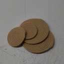 4 PCS Plant Coasters 4 & 7 Inch Woven Plant Saucer Coaster for Gardening Indoor and Outdoor Pots (Khaki)