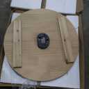 Wooden White Clock Roman Numerals Clocks, Battery Operated 2 Round Wall Clock for Kitchen, Living Room, Bedroom, Office