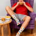 Funny Socks for Women Men,Crazy Crew Novelty Socks Printed Cotton Boot Socks as gift, One Size