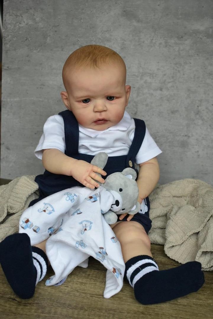 cosheng Lifelike Reborn Baby Dolls Boy- 24 Inch Toddler Reborn Doll Standable Realistic Newborn Soft Vinyl Baby Dolls Toy for Kids Age 3+