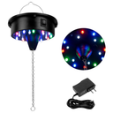 Rotating Disco Ball Motor with Light: Battery Operated 6 RPM Hanging Mirror Ball Spinner - 18RGBW Led Light Up 4 6 8 12 inch Party Disco Balls Rotator for Parties Home Decor Weddings KTV