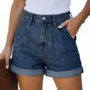 StunShow Women's Denim Shorts Mid Waist Jean Short XXL