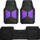 FH Group Car Floor Mats - Heavy-Duty Rubber Floor Mats for Cars, Universal Fit Full Set, Trimmable Automotive Floor Mats, Climaproof Floor Mats for Most Sedan, SUV, Truck Floor Mats Purple