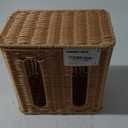 GRANNY SAYS Large Trash Bag Holder Dispenser, Wicker Grocery Bag Holder Adhesive, Extra Large Trash Bags Dispenser, Grocery Bags Organizer Cabinet, Kitchen Organizers and Storage