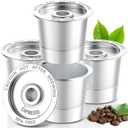 CAPMESSO Reusable K Cups Coffee Pods for Keurig 1.0: Stainless Steel Refillable K Cup - Reusable Coffee Filter for Keurig 1.0 Coffee Maker, Permanent, Eco-Friendly, Innovative Design(4 Pack)