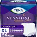 TENA Sensitive Care Overnight Incontinence Underwear for Women, Adult diapers, X-Large (Waist Sizes 39in52in), Better Fit, 56 Count (4 packs of 14)