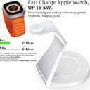 3 in 1 Charging Station for Apple Devices,Mag-Safe Charger Stand Fast Charging,Wireless Charger for iPhone 16/15/14/13/12 Series,& AirPods,& iWatch(USB-C Charger Included)