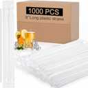 Eaasty 1000 Pcs 9" Plastic Straws Bulk clear Disposable Drinking Straws, 9 inches long x 0.2 inches diameter