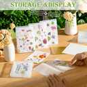 AmazingSpark 218 Pcs 8 Set Dried Flower Storage Kit with 8 Storage Boxes, 100 Blotting Paper, 100 Self Adhesive Bag, 2 Letter Sticker 8 Desiccant Pressing Flower Preservation to Keep Color and Dry
