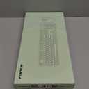 FD Wireless Keyboard and Mouse Combo | Cute Colorful Keyboard and Mouse with 2.4GHz Cordless Retro Typewriter Keyboard | Auto-Sleep | USB Receiver for Windows PC/Laptop - Crea