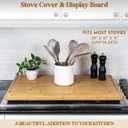 Extra Large Foldable Stovetop Cover Cutting Board Double-Sided 29" x 21" Collapsible Charcuterie Noodle Board XL Prep Deck & Sink Cover for more Counter Space