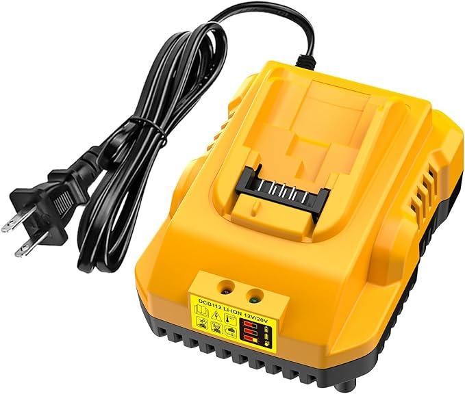 DCB112 20V MAX Battery Charger Replacement for Dewalt Battery Charger, Compatible with Dewalt 12V-20V Battery (Yellow)