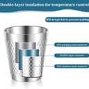 4 Pack Stainless Steel Insulated Cup, 10 oz Stackable Stainless Steel Cups Set, Reusable Metal Cup Premium Drinking Glasses, Double Wall Vacuum Insulated Drinking Cups Glasses for Camping Home Outdoor