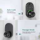 Keypad Smart Door Lock with Knob, Yamiry Keyless Entry Digital Lock with Handle, Fingerprint Electronic Knob for Front Door