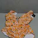 Aidonger Women's One Piece Ruffle Swimsuit Tummy Control Bathing Suit V Neck Shell Stitched Swim Suit Slimming Swimwear, XXL