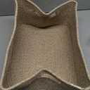 Storage Baskets for Organizing, 14 x 10 x 9” Closet Shelf Woven Baskets, Square Bins with Handles, Cotton Rope Basket for Toys, Clothes, Office, Room, Brown 1 Pack