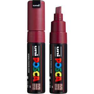 posca uni PC-8K Water-Based Paint Markers, Broad Tip (8mm), Red Wine, 2 Count