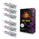 BIGWASP 12Pcs #12 Standard 45RM Tattoo Needle Cartridge 1245RM Round Magnum | #12 Standard 0.35mm 45RM Large Curved Magnum. Built for large-scale soft shading, seamless color blending, and realism.