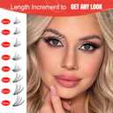 Lash Clusters Kit - 320PCS DIY Lash Extension Kit with Eyelash Clusters, 30D-40D Individual Lashes, Lash Bond and Seal, Tweezers, Liquid Eyeliner for At-Home Use (30-40D,0.07D, 9-16mm,Kit)