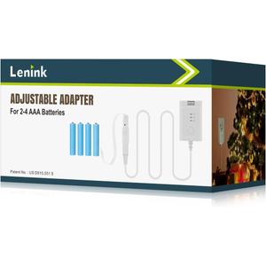 Lenink Adjustable AC Power Supply Adapter for 2 AAA 3 AAA 4 AAA Batteries, 3V, 4.5V, 6V, AAA Battery Replacement Adapter (White)